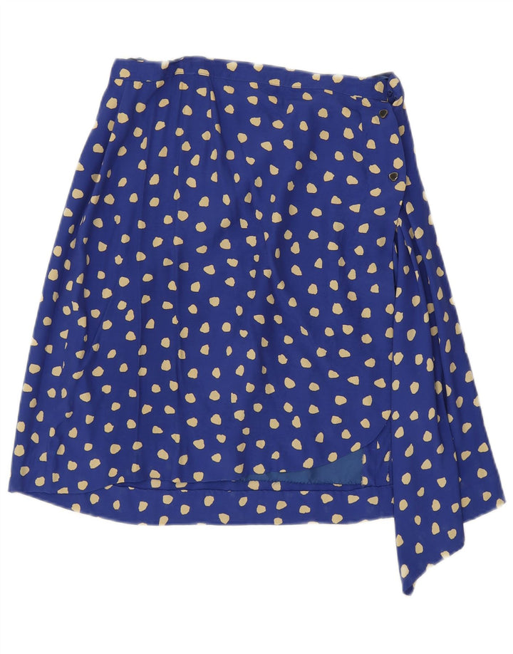Fusta A-Line pentru femei Vintage W26 Small Blue Spotted