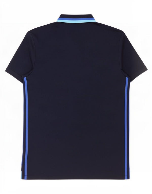 Tricou polo Adidas Climalite pentru bărbați, mediu bleumarin, poliester color bloc