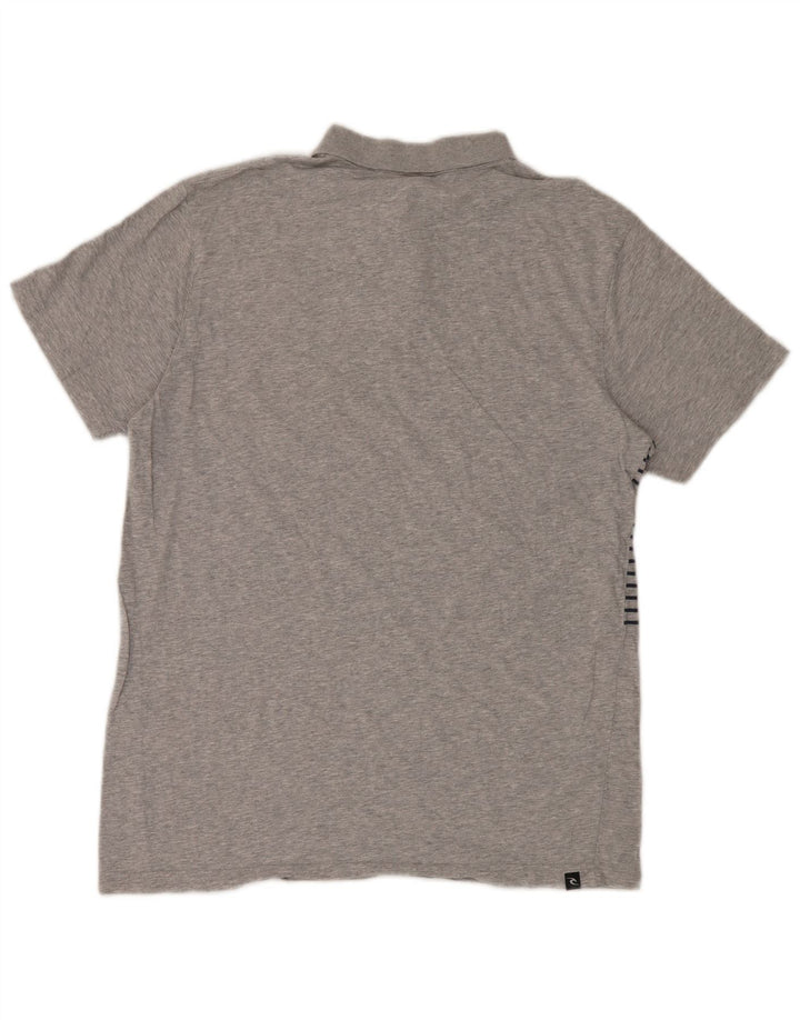 Tricou polo Rip Curl pentru bărbați, în formă relaxată, în dungi gri, mare