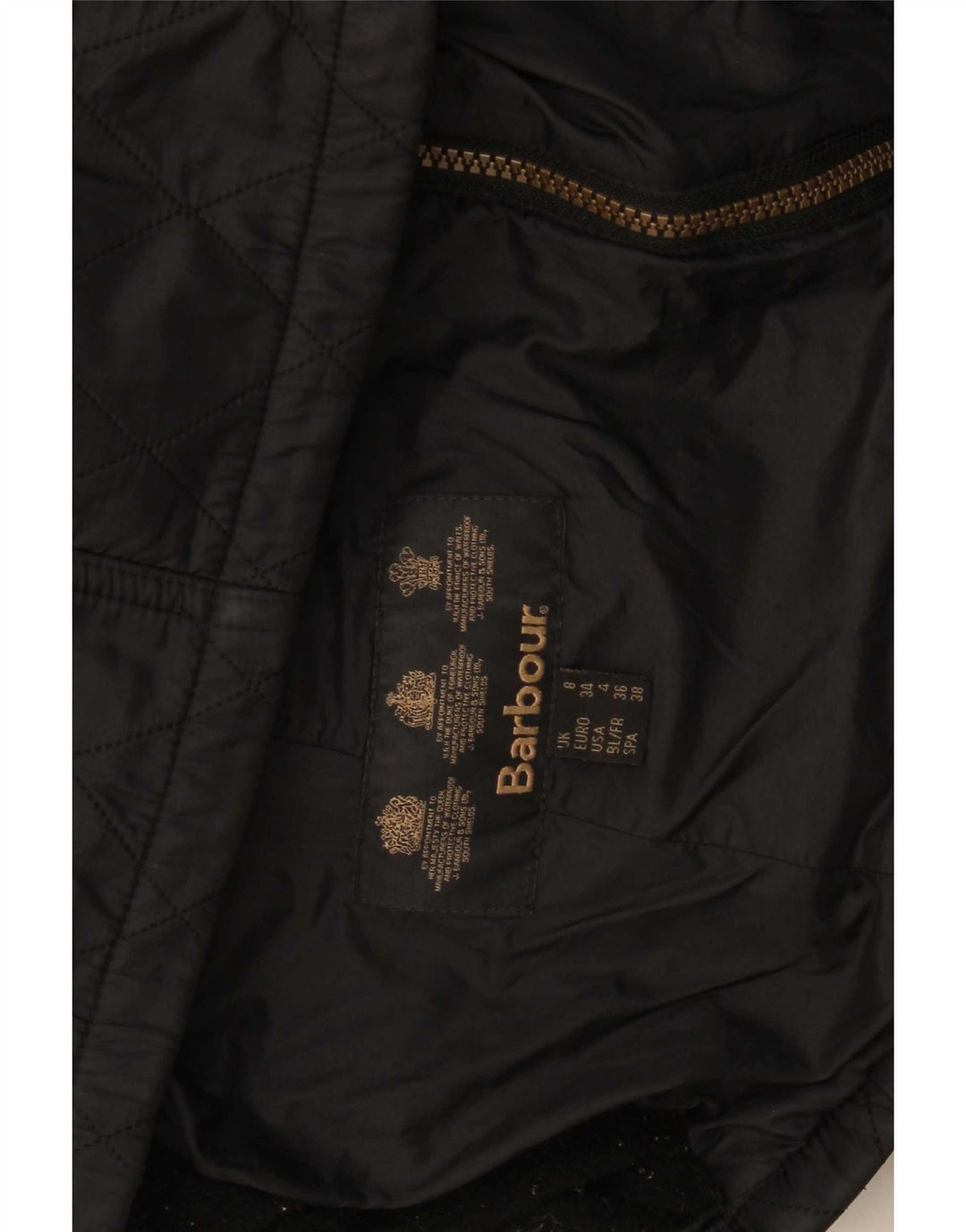 Jachetă matlasată cu glugă Barbour pentru femei UK 8 Small Black