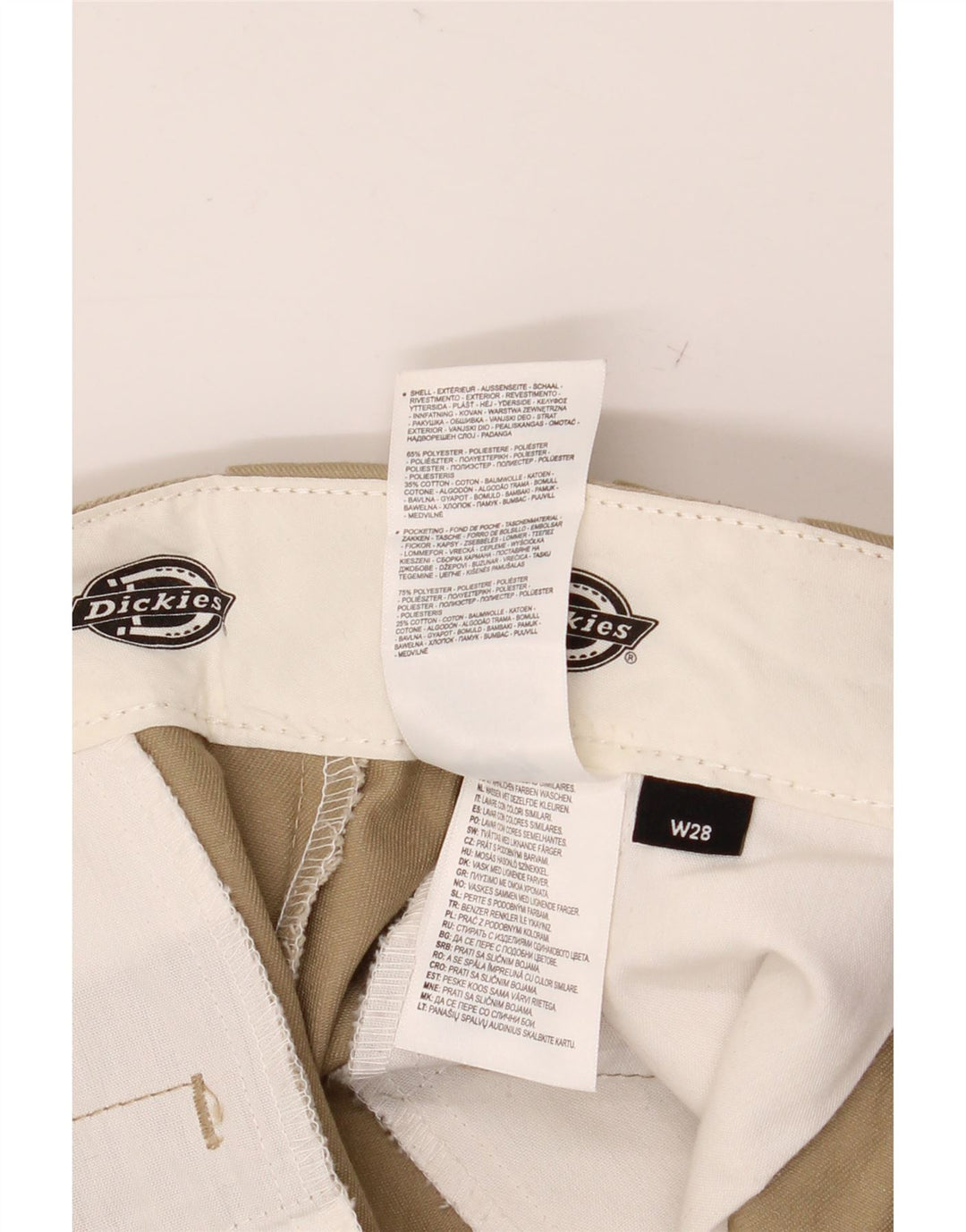 DICKIES Pantaloni chino drepți pentru bărbați L28 L27 Kaki Poliester