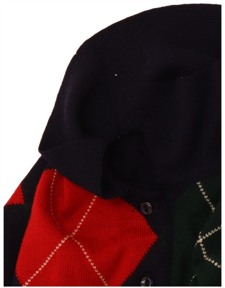 PRINGLE Pulover cu gât polo pentru bărbați, mijlociu, bleumarin, Argyle/Diamond