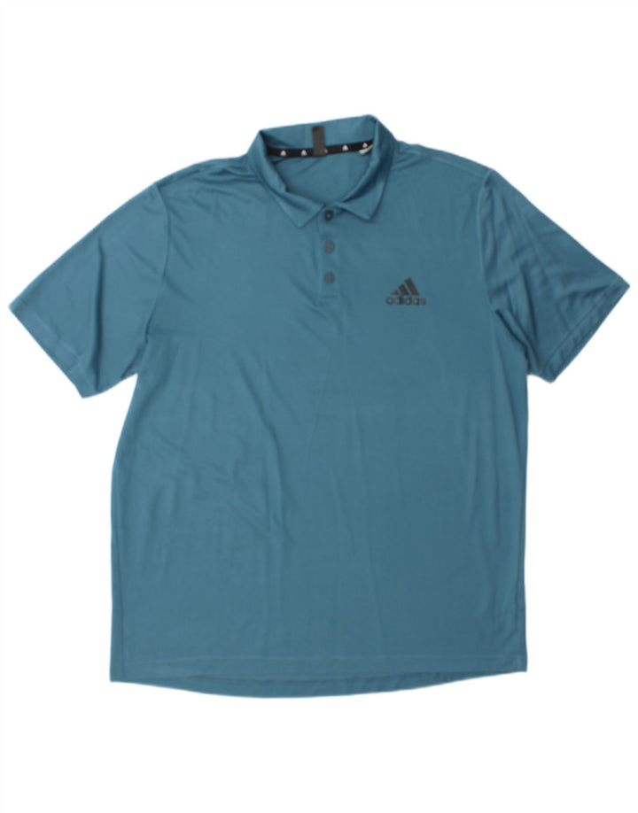 Tricou polo Adidas Aeroready pentru bărbați, mare, albastru, poliester