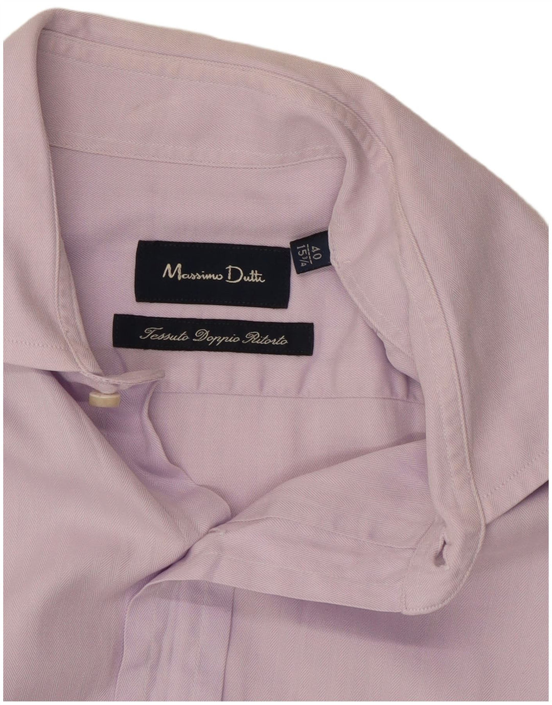 Cămașă Massimo Dutti pentru bărbați Mărimea 15 3/4 40 Medium Purple Herringbone