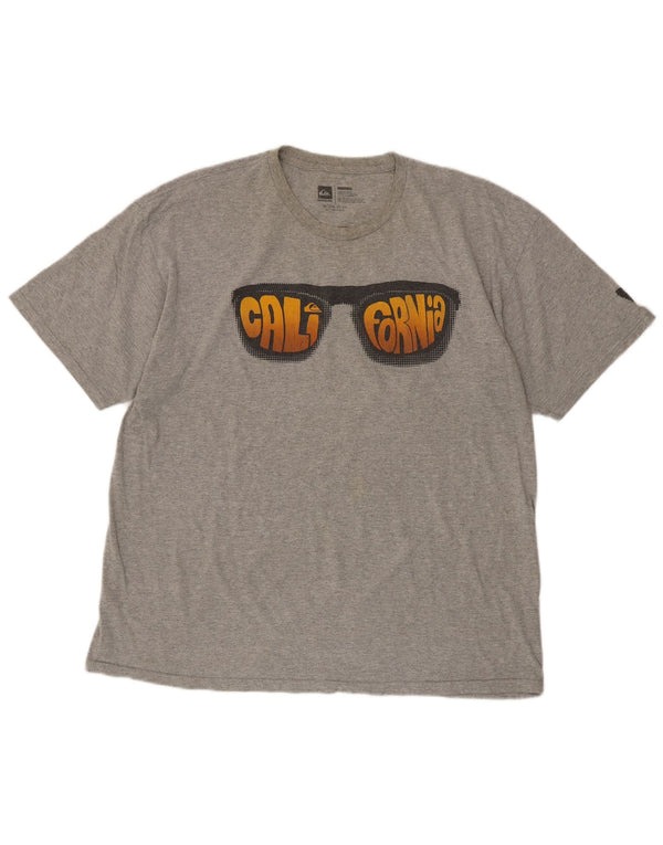 Tricou grafic Quiksilver pentru bărbați Top XL bumbac gri