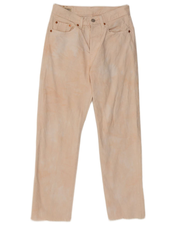 Blugi drepti pentru femei Levi's 501 W26 L28 bumbac Tie Dye Bej