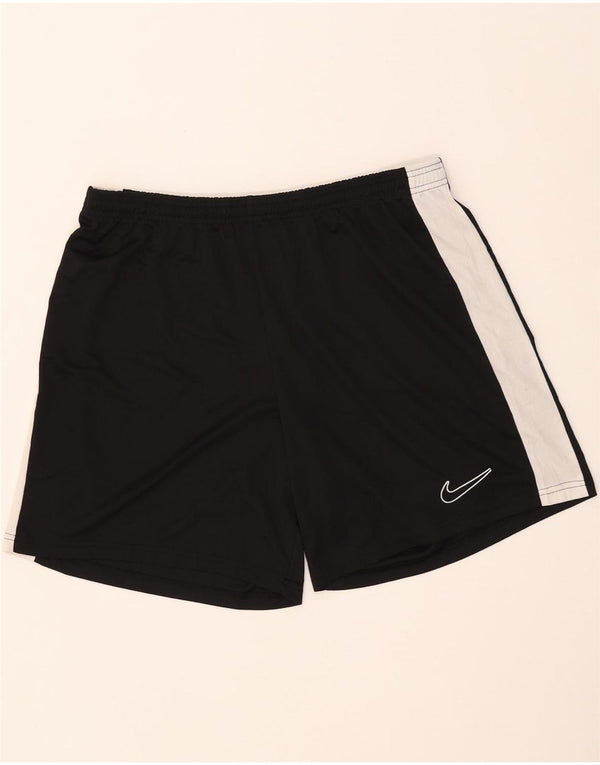 Pantaloni scurți sport NIKE Dri Fit Slim Fit 2XL, negru, poliester color bloc