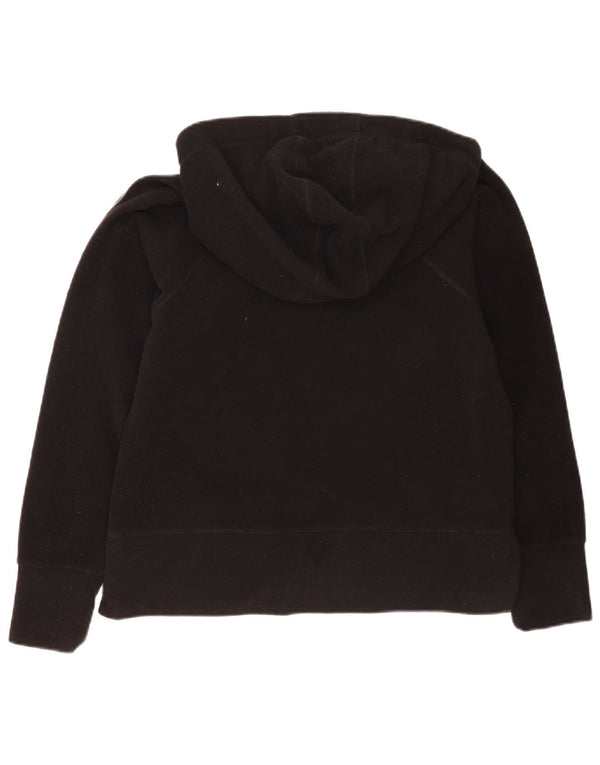 Pulover Calvin Klein pentru femei, supradimensionat cu fleece, cu fermoar, cu glugă, UK 10, mic, negru