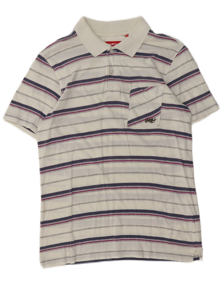 Tricou polo pentru bărbați O'Neill, bumbac cu dungi albe medii