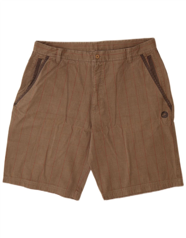 Pantaloni scurți cargo Nike pentru bărbați, XL W38, bumbac cu carouri gri