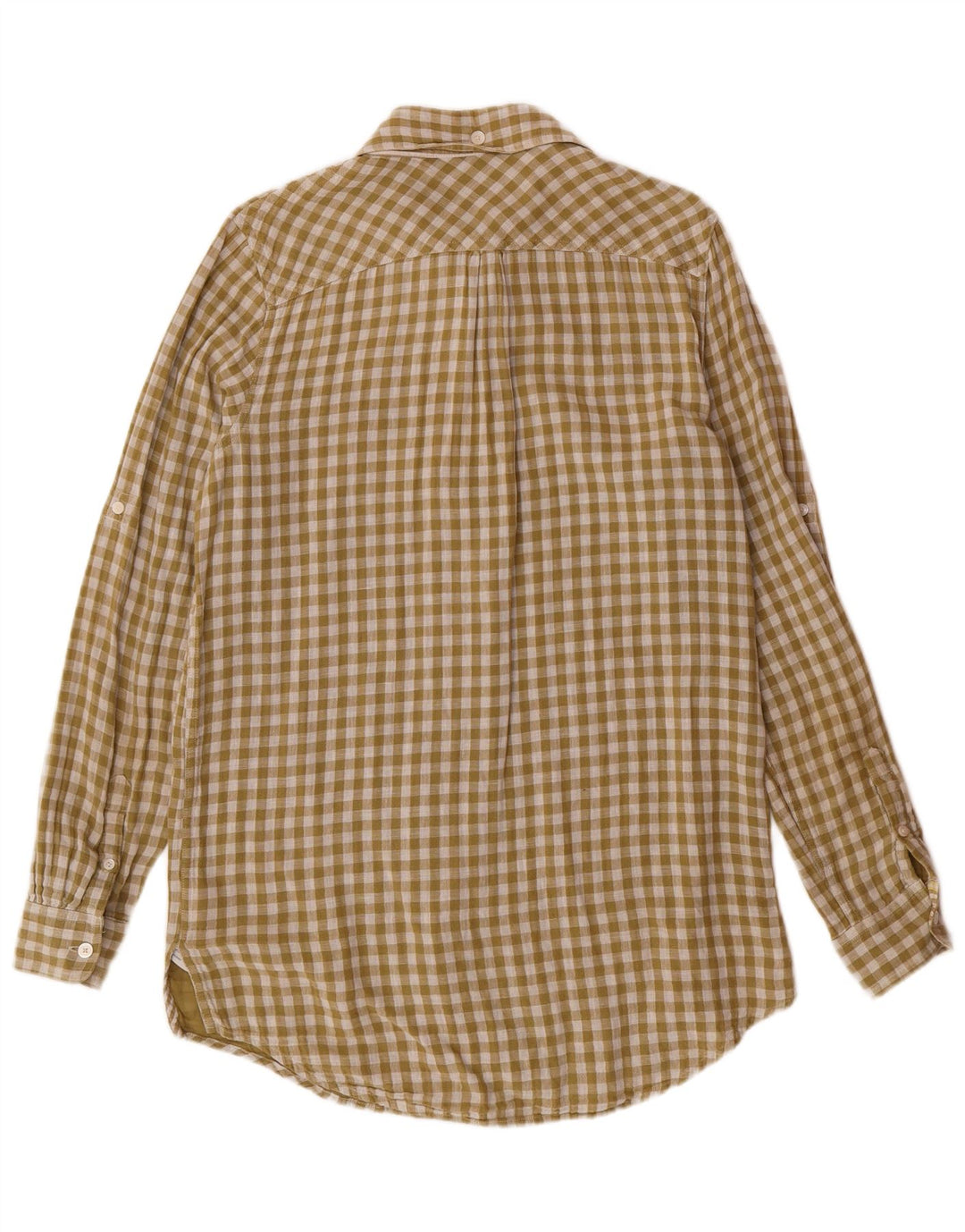 Cămașă cu paragate TOMMY HILFIGER pentru femei US 8 Medium Green Gingham Bumbac