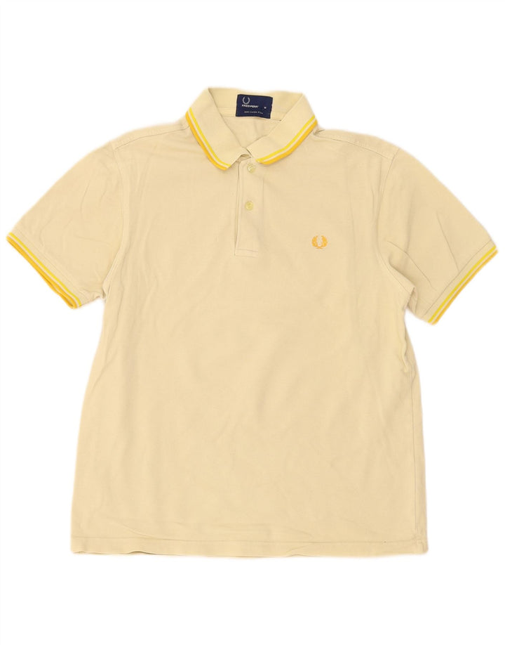 Cămașă polo Fred Perry pentru bărbați, bumbac galben mediu