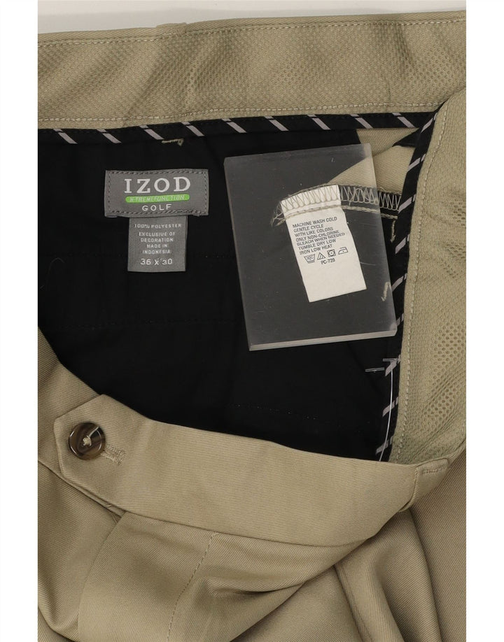IZOD Womens Straight Suit Trousers W36 L30 Beige Polyester Vintage Izod and Second-Hand Izod from Messina Hembry 