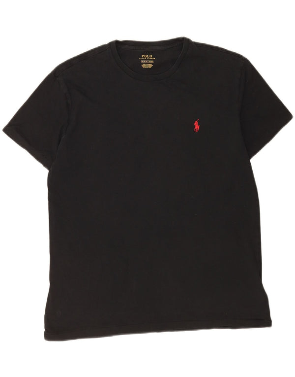 Tricou Polo Ralph Lauren pentru bărbați Top mediu din bumbac negru