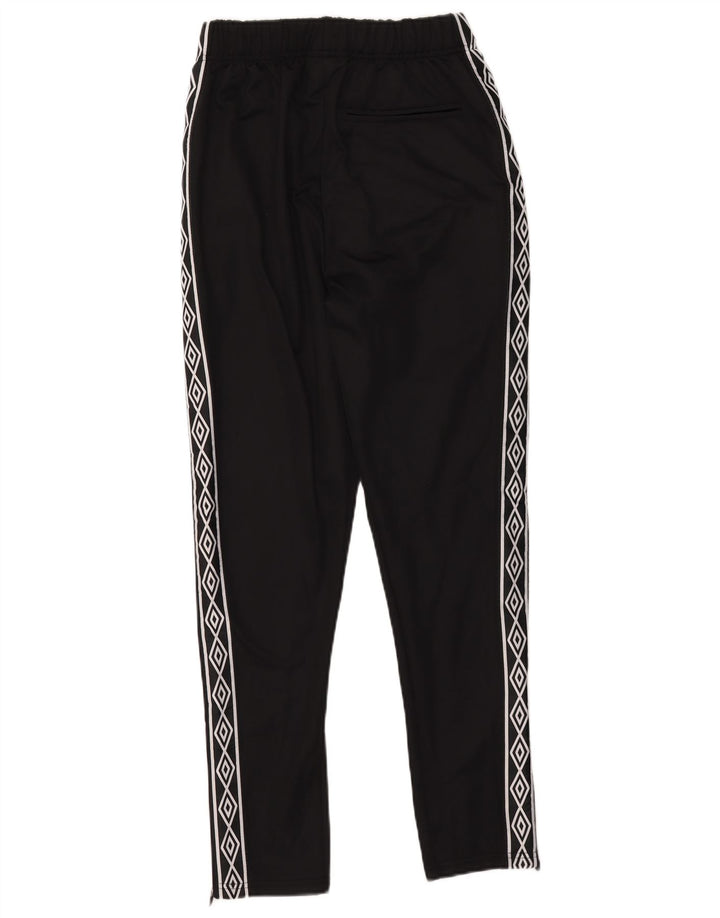UMBRO Pantaloni de trening grafic pentru bărbați, poliester negru mic