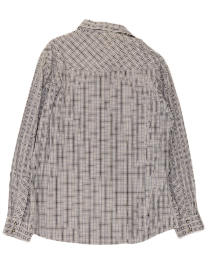 Cămașă pentru bărbați Marlboro Classics 2XL, bumbac cu check albastru