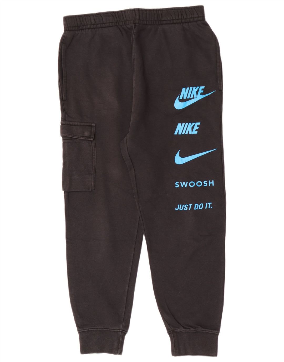 Pantaloni de trening grafic Nike pentru bărbați Pantaloni de jogging, bumbac mediu negru
