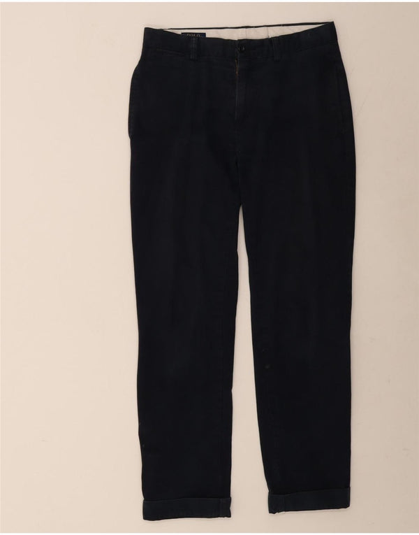 POLO RALPH LAUREN Pantaloni chino drepți pentru bărbați L30 L32 bumbac bleumarin