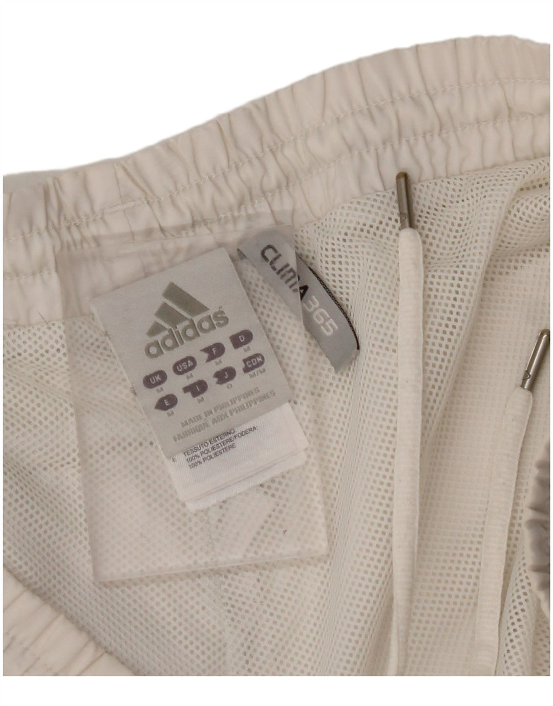 Pantaloni scurți sport ADIDAS Clima 365 pentru bărbați, alb mediu, poliester color bloc
