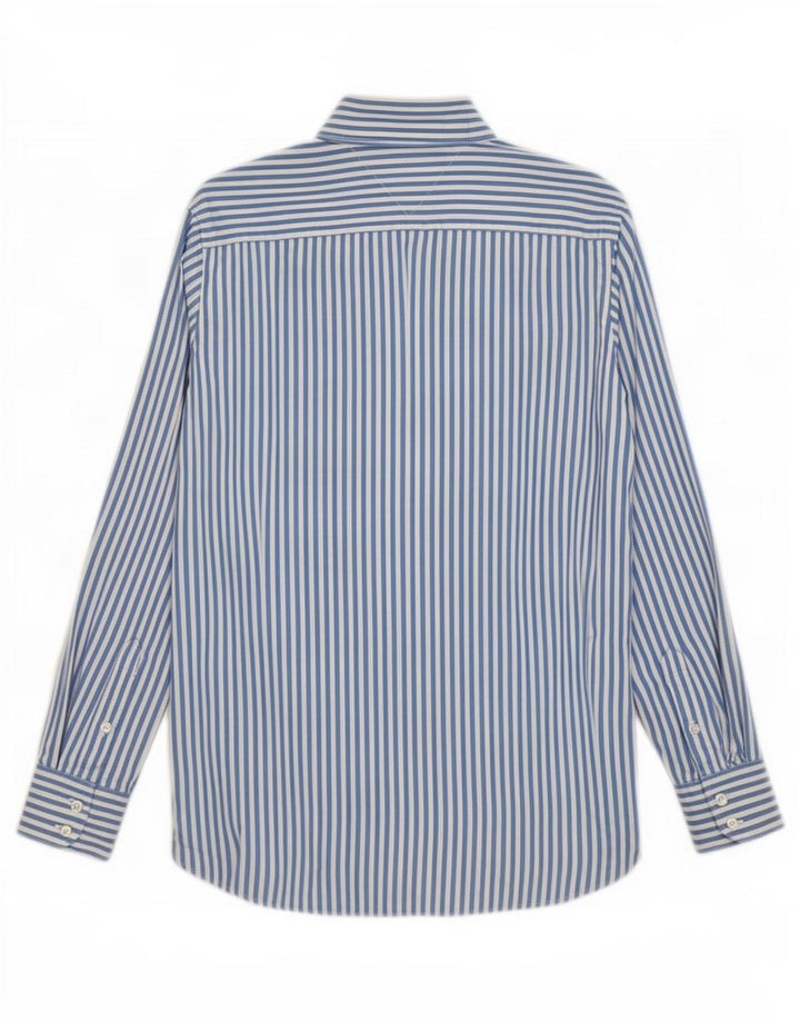 Cămașă Tommy Hilfiger pentru bărbați, bumbac cu dungi albastre medii
