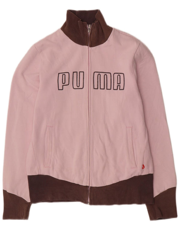 Jachetă de top cu trening grafic Puma pentru femei UK 14, mare, roz, color block