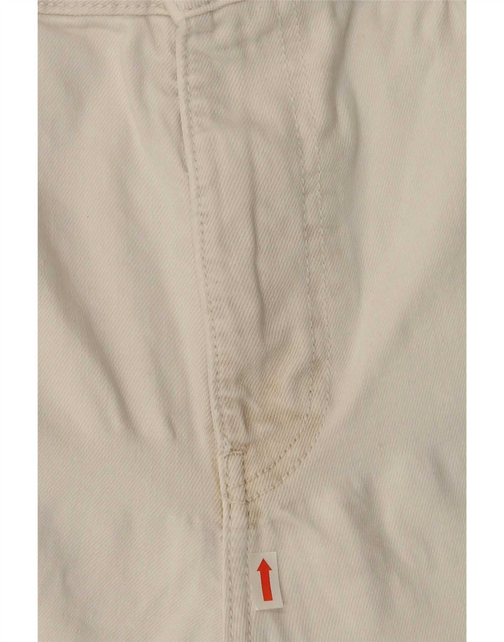 Blugi drepti pentru femei Zara EU 46 2XL W36 L26 Alb