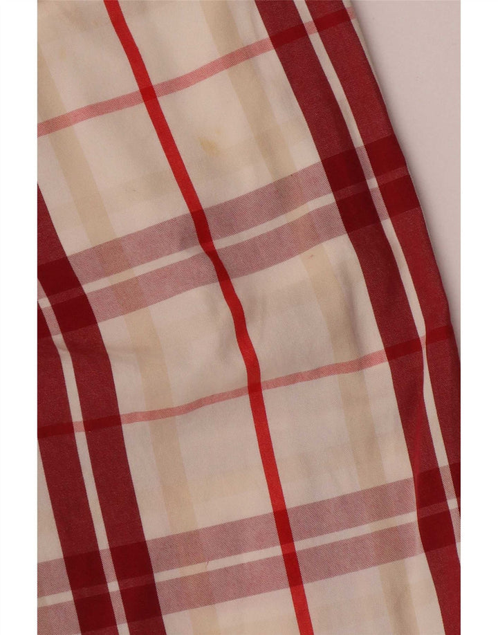 Murphy & Nye Pantaloni scurți chino pentru bărbați W34, bumbac în carouri roșii mari