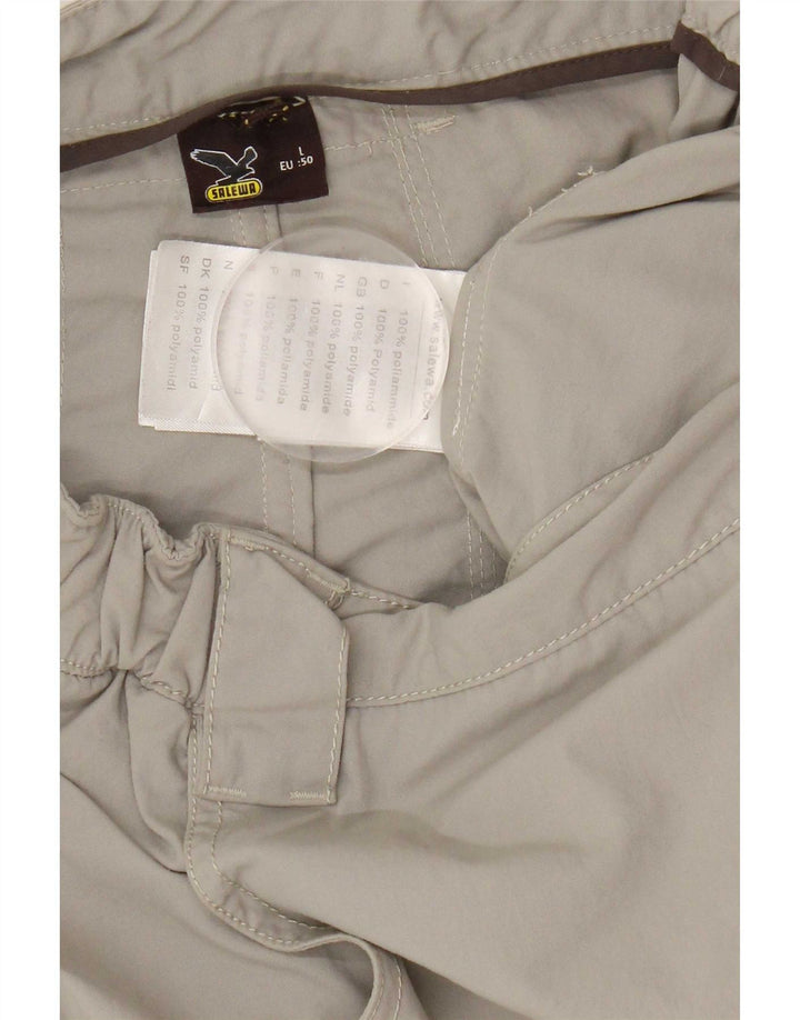 Pantaloni scurți cargo SALEWA pentru bărbați, mari W34, nailon gri