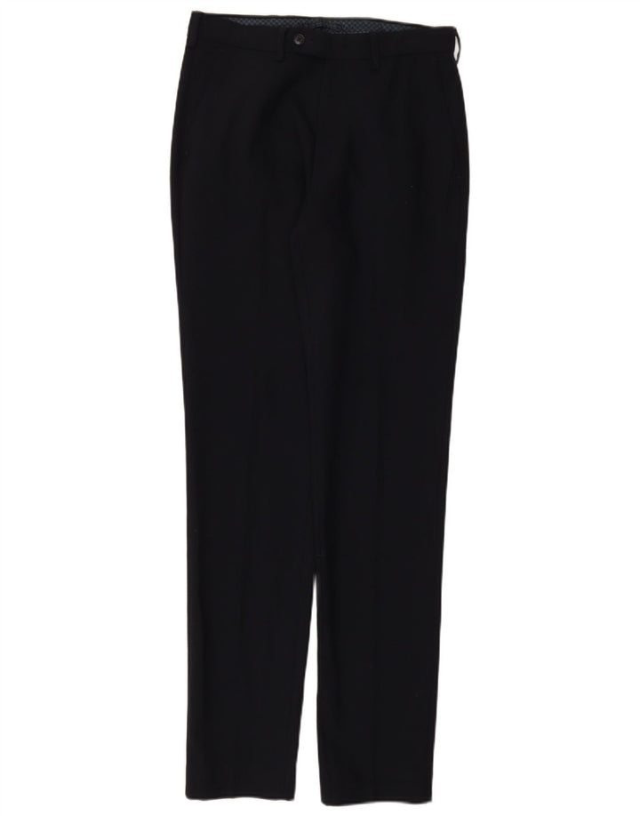Marks & Spencer Pantaloni subțiri pentru bărbați L30 L33 Lână bleumarin