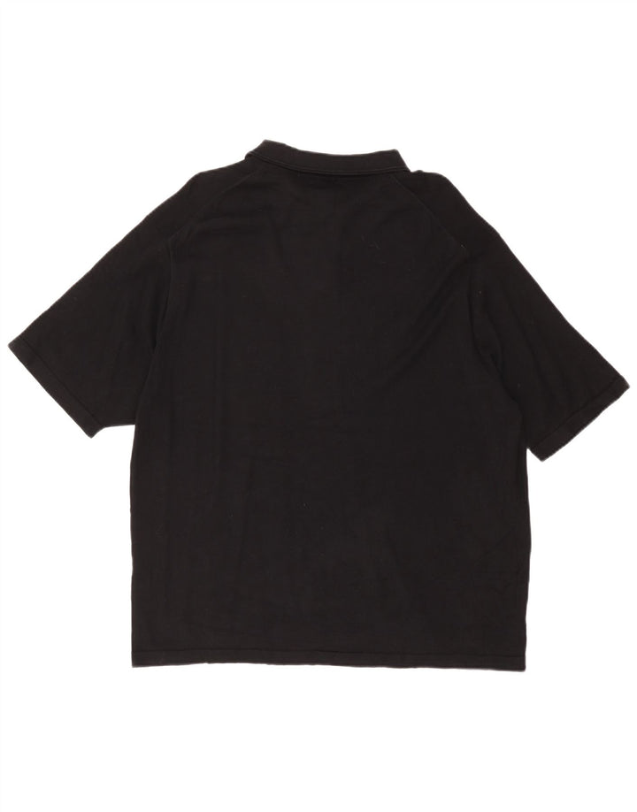 DOCKERS tricou polo pentru bărbați XL, mătase neagră