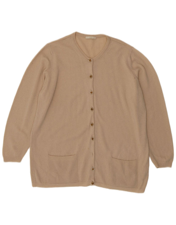 Pulover cardigan pentru femei Marks & Spencer UK 20 2XL Bej Lână de miel