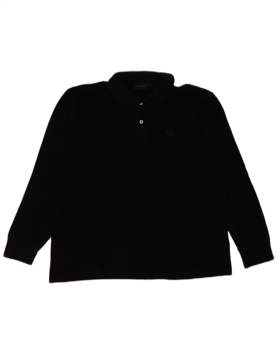 Cămașă polo cu mânecă lungă pentru bărbați Sergio Tacchini IT 50 bumbac mediu negru