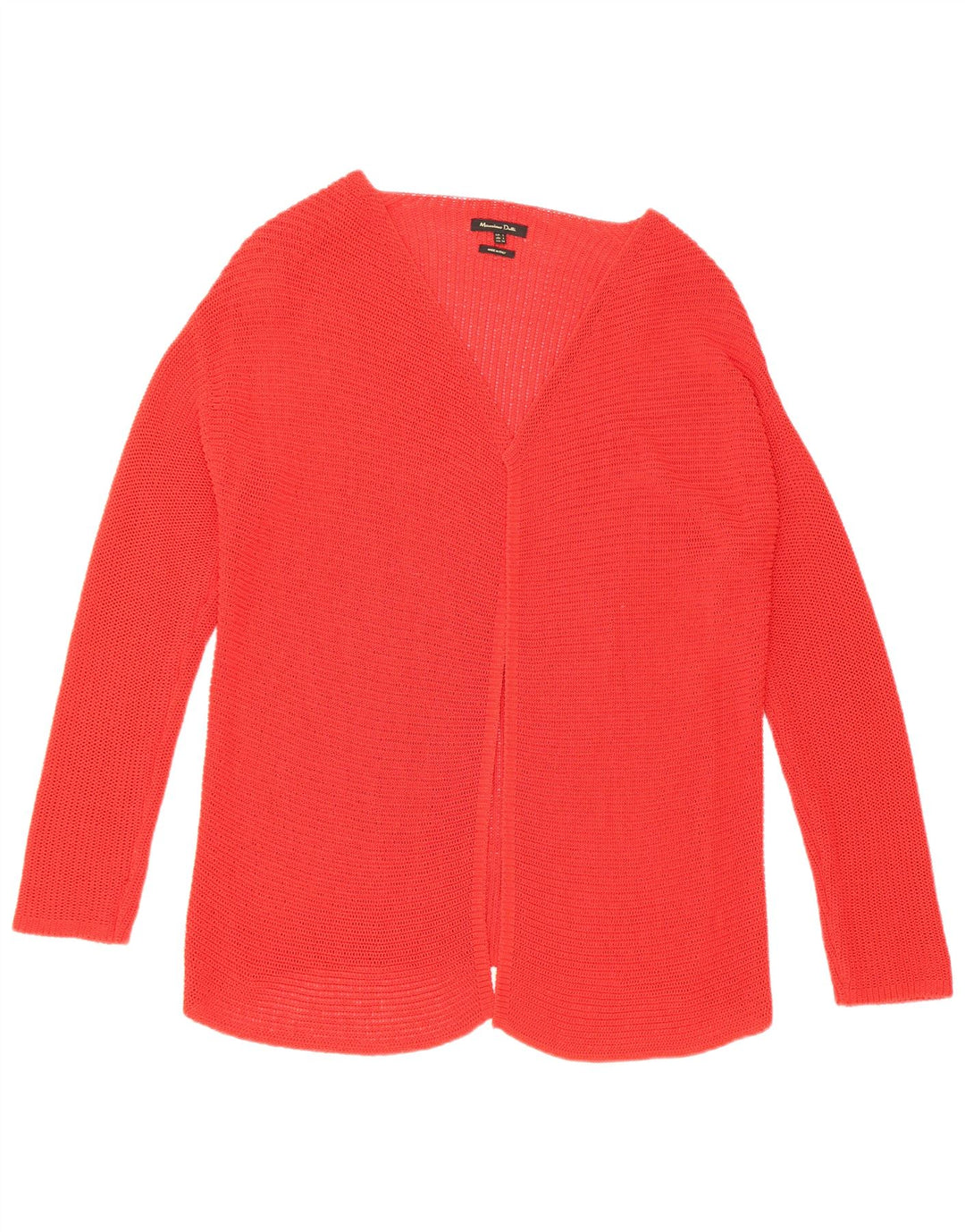 Pulover cardigan deschis pentru femei Massimo Dutti UK 14 Large Red