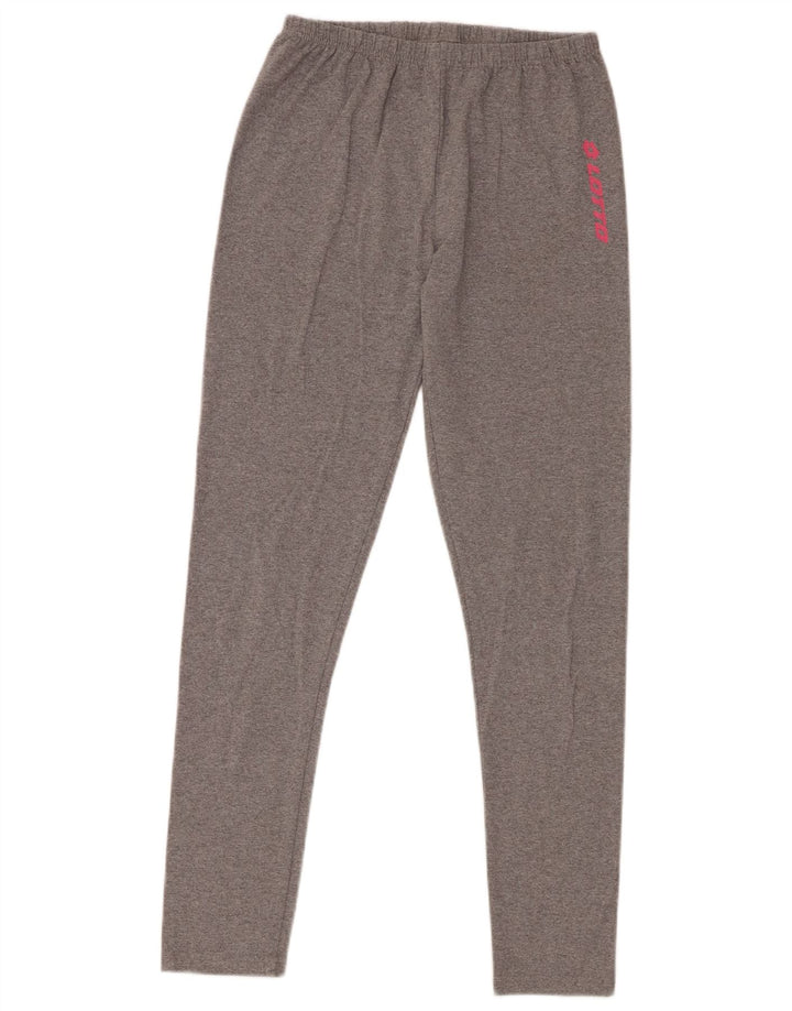 Leggings grafic pentru femei Lotto UK 12 bumbac gri mediu