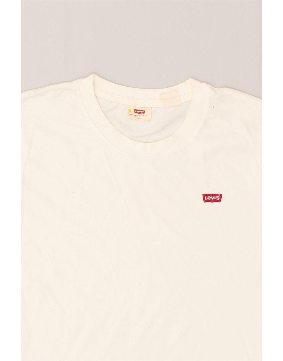 LEVI'S Womens T-Shirt Top UK 10 Small White | Vintage Levi's | Thrift | Second-Hand Levi's | Used Clothing | Messina Hembry 