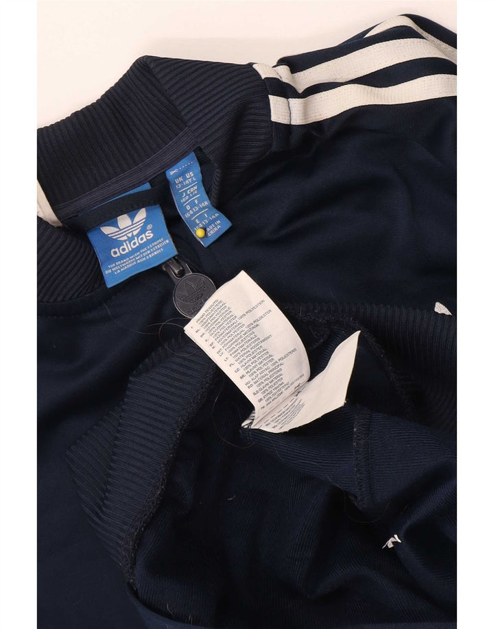 Jachetă de trening pentru băieți Adidas 13-14 ani, poliester bleumarin