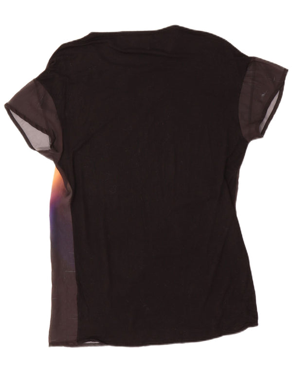 Tricou cu grafic supradimensionat pentru femei Zara UK 10 Small Black Tie Dye