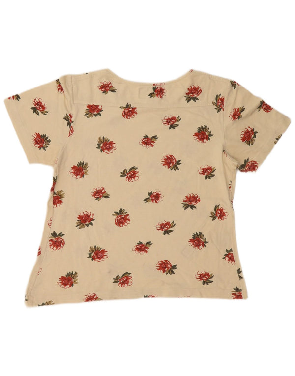 Tricou pentru femei Jantzen Top IT 46 Mare Bej Floral Bumbac