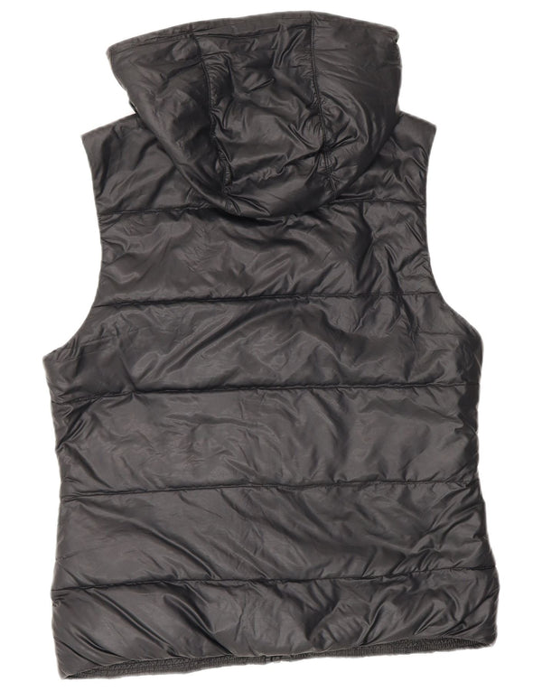 Gilet căptușit cu glugă Nike pentru femei UK 14 Medium Black Nylon