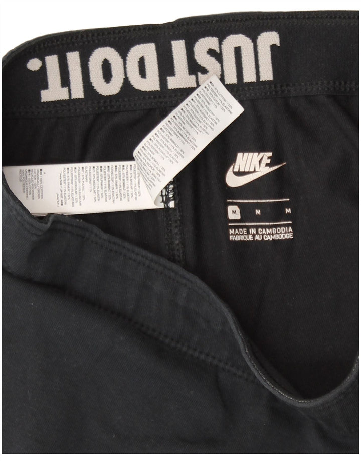 Leggings grafic Nike pentru femei UK 12, bumbac mediu negru