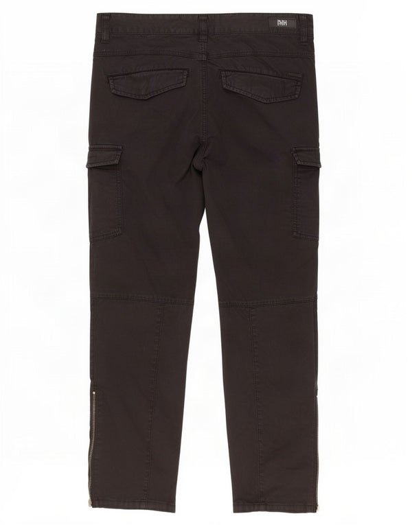 Pantaloni cargo drepti pentru femei Diesel W29 L29 bumbac negru