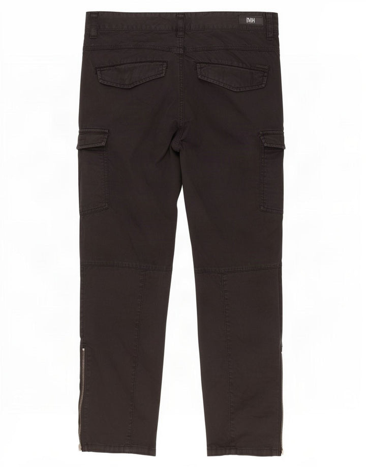 Pantaloni cargo drepti pentru femei Diesel W29 L29 bumbac negru