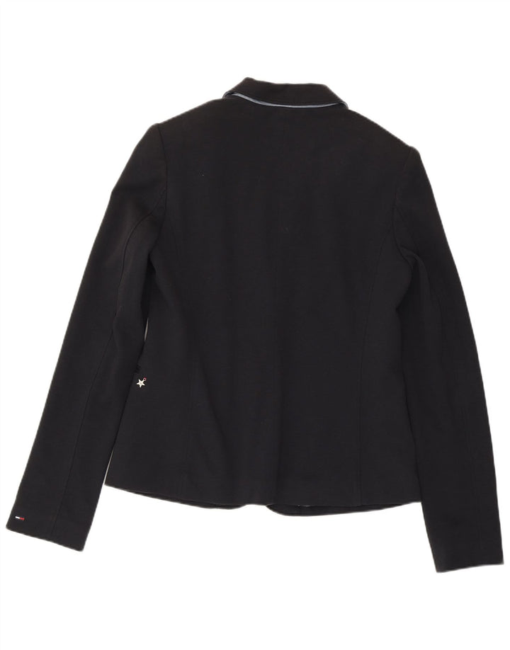 TOMMY HILFIGER Sacou blazer pentru femei cu 1 nasture UK 14 mare bumbac bleumarin