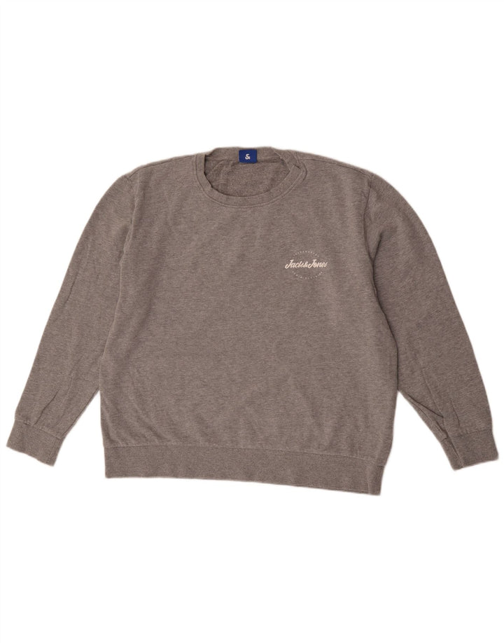 Pulover Jack & Jones pentru bărbați, XL, bumbac cu pete gri