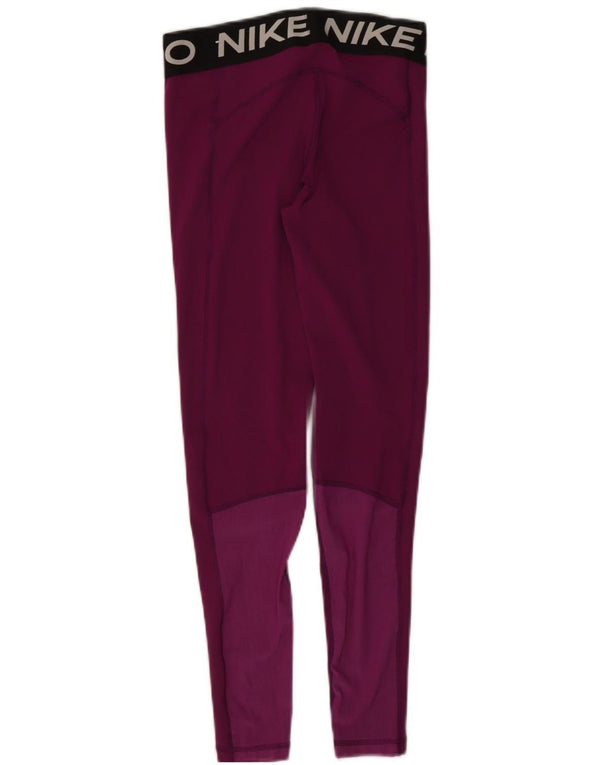 Leggings cu grafice Nike Dri Fit pentru femei UK 8 Mic violet colorblock