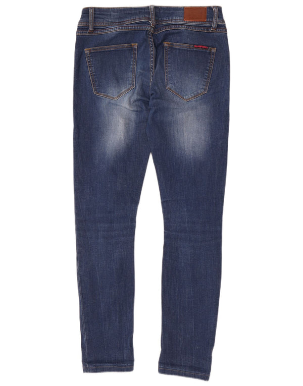 Blugi skinny pentru femei Superdry W30 L29 bumbac bleumarin