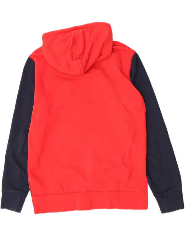 Levi's Mens Zip Hoodie Sweater Large Red Colourblock Cotton