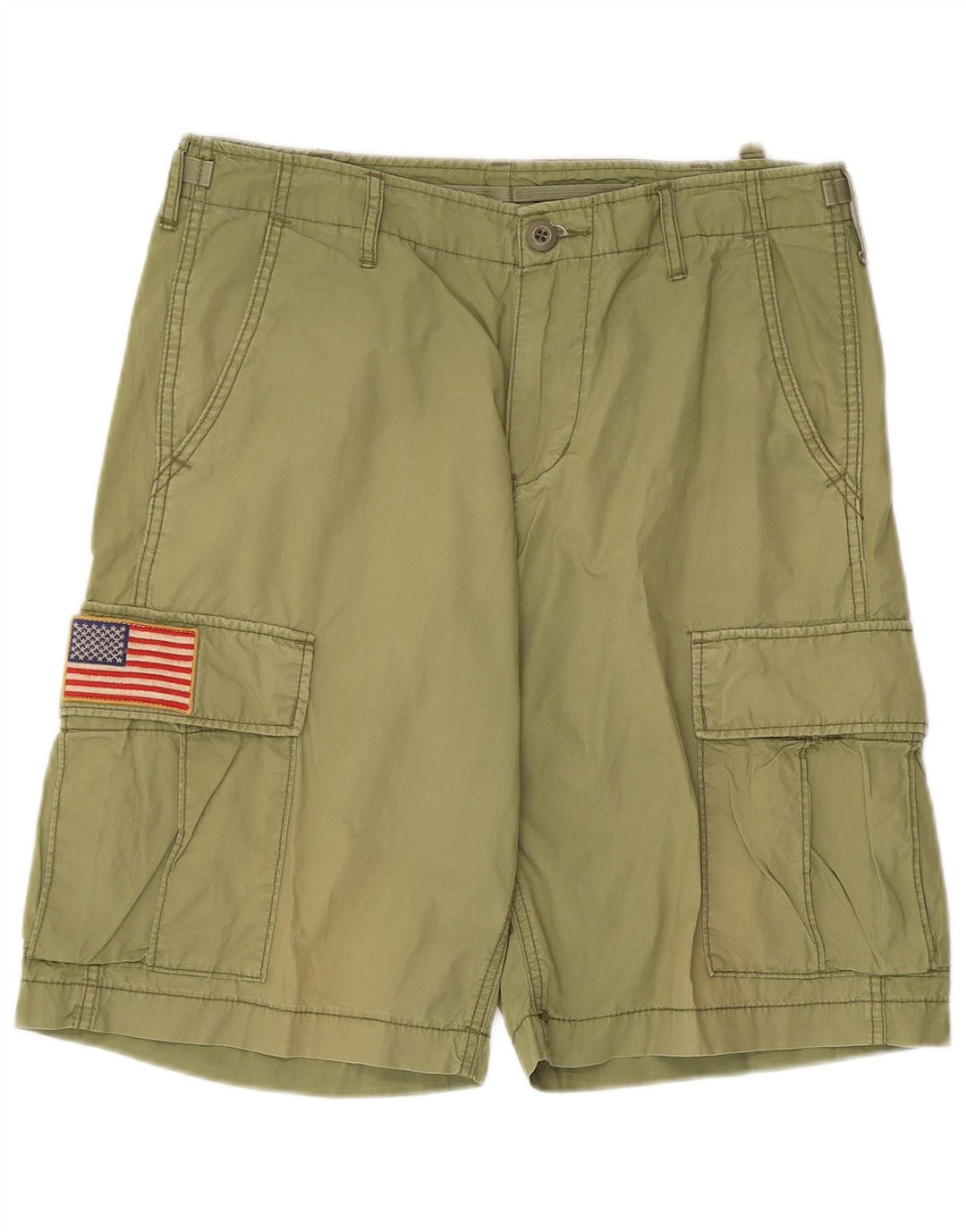 Pantaloni scurți cargo Ralph Lauren pentru bărbați W31 bumbac kaki mediu