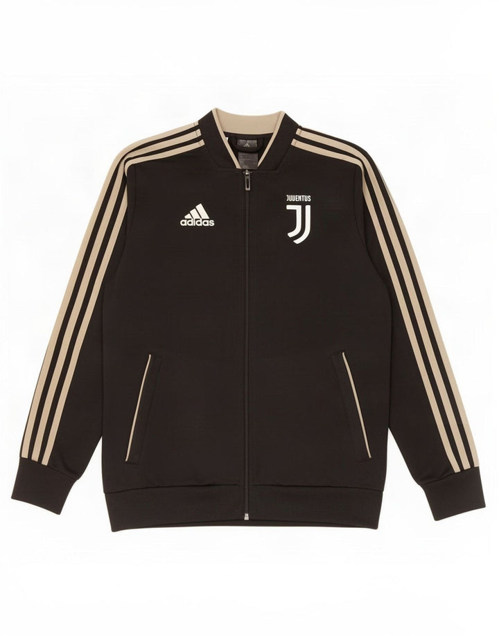 Jachetă de top pentru trening Adidas băieți Juventus 13-14 ani poliester negru