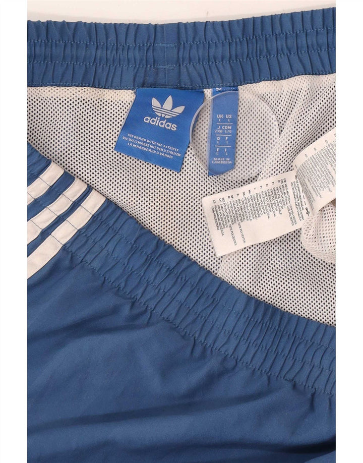 Pantaloni scurți sport pentru bărbați Adidas, mari, albastru, poliester